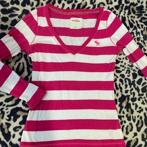 Vintage y2k Abercrombie & Fitch Hollister Long Sleeve V Neck Top